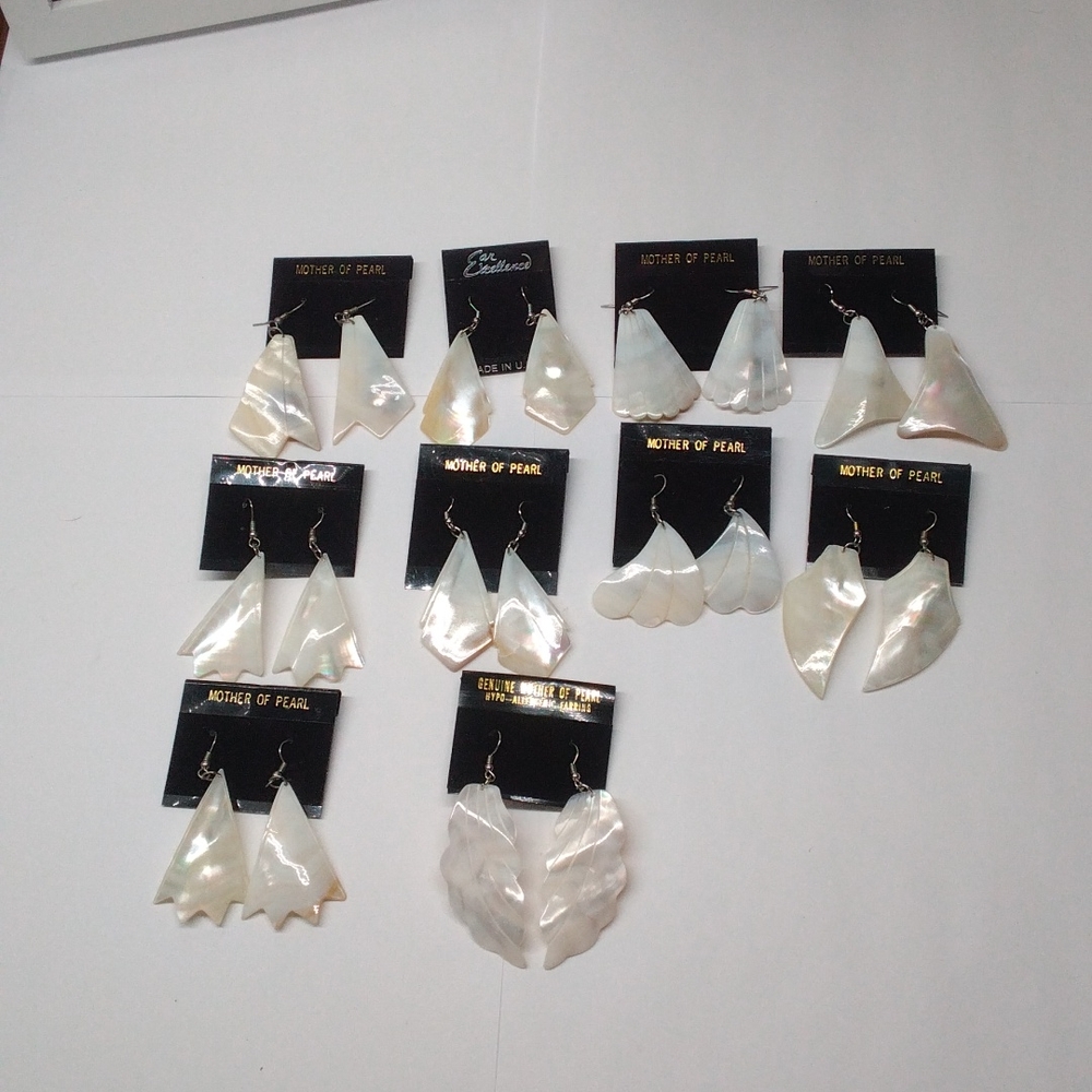 Genuine Mother of Pearl Drop Earrings